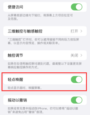 海阳苹果授权维修站分享iPhone轻点无法唤醒怎么办