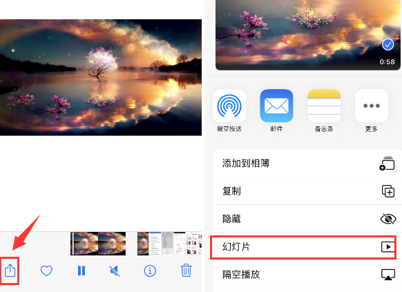 海阳苹果14维修店分享iPhone14相册视频如何循环播放