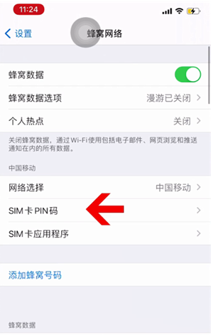 海阳苹果14维修网分享如何给iPhone14的SIM卡设置密码 